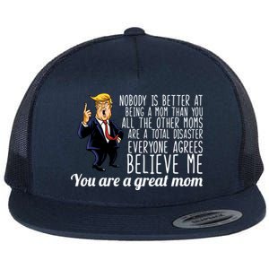 Your A Great Mom Donald Trump Flat Bill Trucker Hat