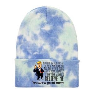 Your A Great Mom Donald Trump Tie Dye 12in Knit Beanie