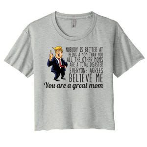 Your A Great Mom Donald Trump Women's Crop Top Tee