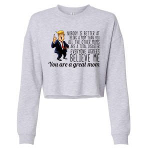 Your A Great Mom Donald Trump Cropped Pullover Crew