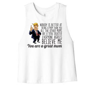 Your A Great Mom Donald Trump Women's Racerback Cropped Tank