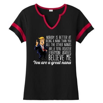 Your A Great Nana Donald Trump Ladies Halftime Notch Neck Tee