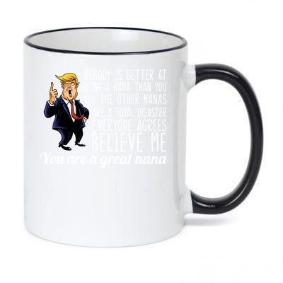 Your A Great Nana Donald Trump 11oz Black Color Changing Mug