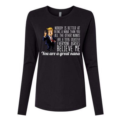 Your A Great Nana Donald Trump Womens Cotton Relaxed Long Sleeve T-Shirt