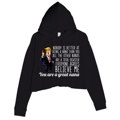 Your A Great Nana Donald Trump Crop Fleece Hoodie