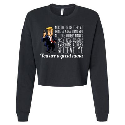Your A Great Nana Donald Trump Cropped Pullover Crew