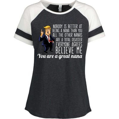 Your A Great Nana Donald Trump Enza Ladies Jersey Colorblock Tee