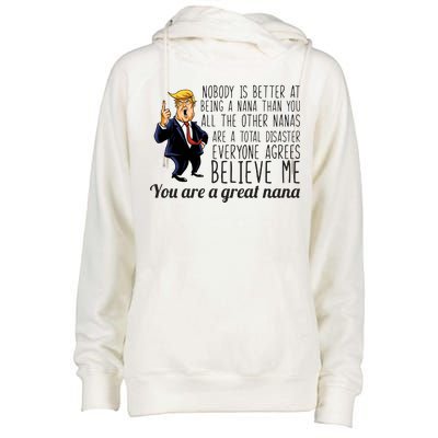 Your A Great Nana Donald Trump Womens Funnel Neck Pullover Hood