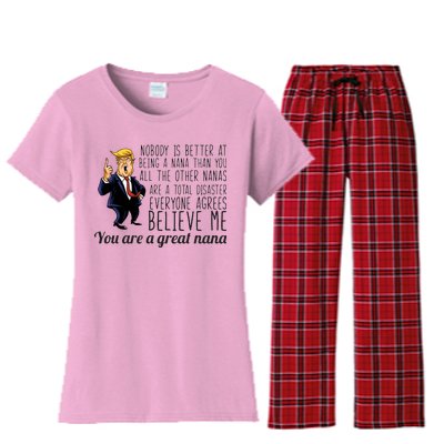 Your A Great Nana Donald Trump Women's Flannel Pajama Set