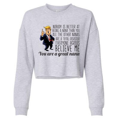 Your A Great Nana Donald Trump Cropped Pullover Crew