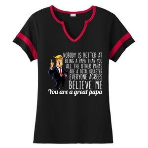 Your A Great Papa Donald Trump Ladies Halftime Notch Neck Tee