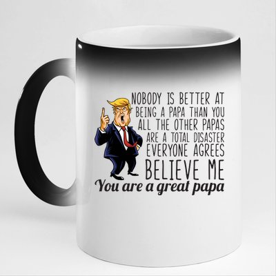 Your A Great Papa Donald Trump 11oz Black Color Changing Mug