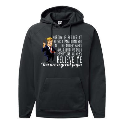 Your A Great Papa Donald Trump Performance Fleece Hoodie