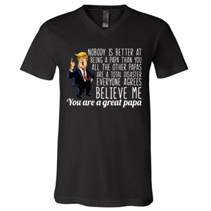 Your A Great Papa Donald Trump V-Neck T-Shirt