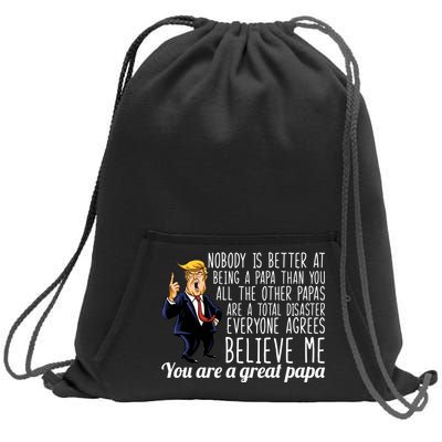 Your A Great Papa Donald Trump Sweatshirt Cinch Pack Bag