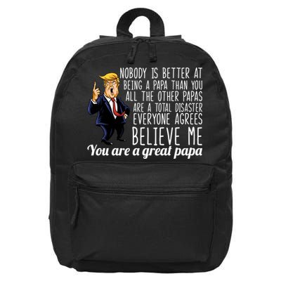 Your A Great Papa Donald Trump 16 in Basic Backpack