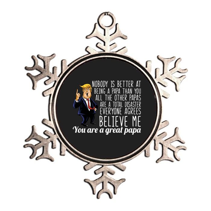 Your A Great Papa Donald Trump Metallic Star Ornament