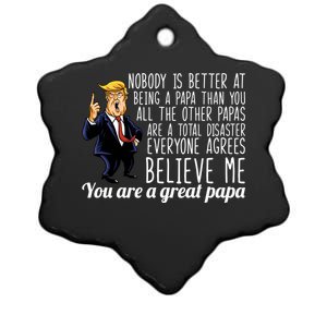 Your A Great Papa Donald Trump Ceramic Star Ornament