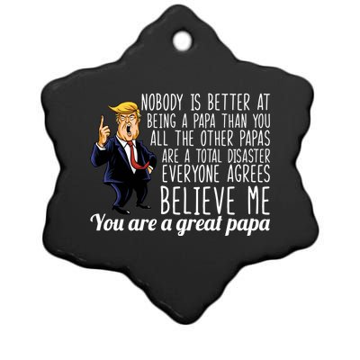 Your A Great Papa Donald Trump Ceramic Star Ornament