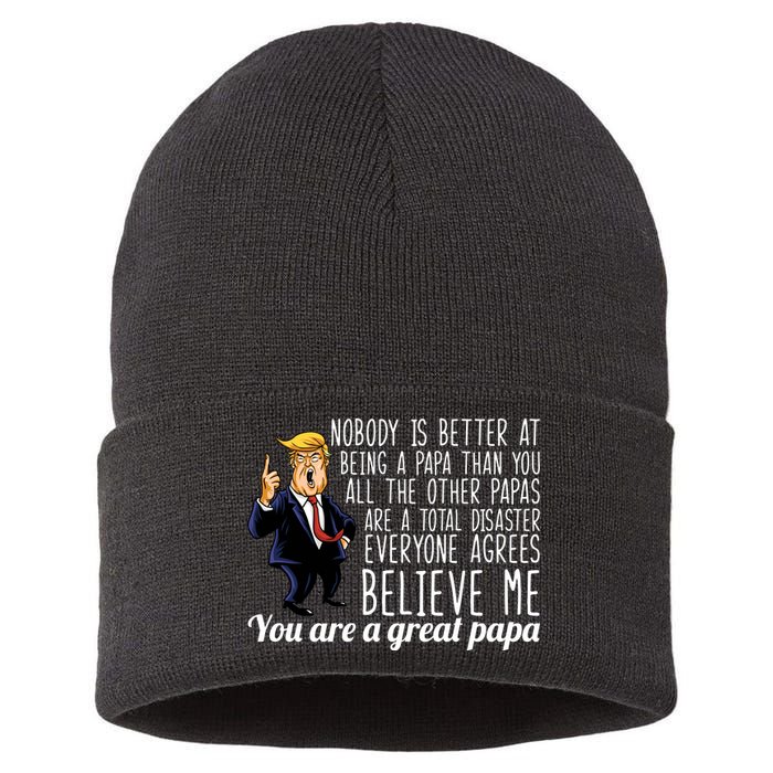 Your A Great Papa Donald Trump Sustainable Knit Beanie