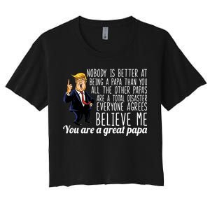 Your A Great Papa Donald Trump Women's Crop Top Tee