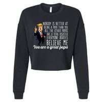 Your A Great Papa Donald Trump Cropped Pullover Crew