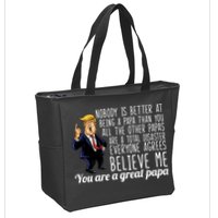 Your A Great Papa Donald Trump Zip Tote Bag
