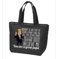 Your A Great Papa Donald Trump Zip Tote Bag