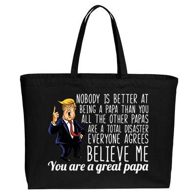 Your A Great Papa Donald Trump Cotton Canvas Jumbo Tote