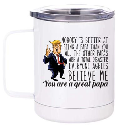 Your A Great Papa Donald Trump 12 oz Stainless Steel Tumbler Cup