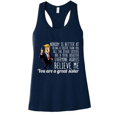 Your A Great Sister Donald Trump Womens Tank Top