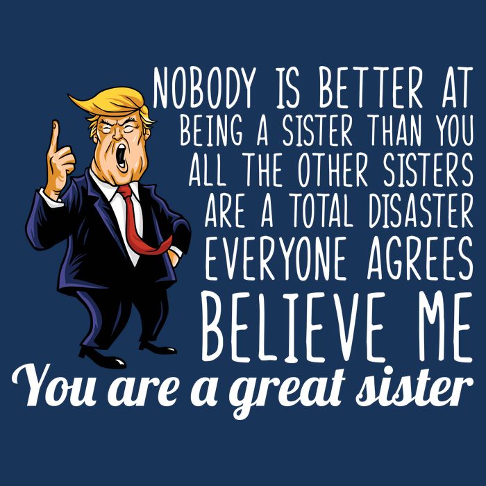 Your A Great Sister Donald Trump Zip Tote Bag
