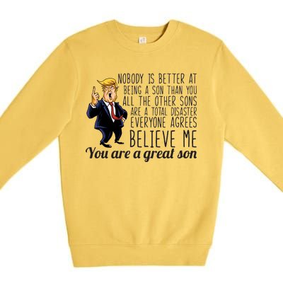 Your A Great Son Donald Trump Premium Crewneck Sweatshirt