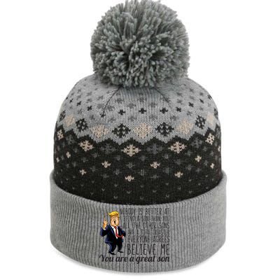 Your A Great Son Donald Trump The Baniff Cuffed Pom Beanie