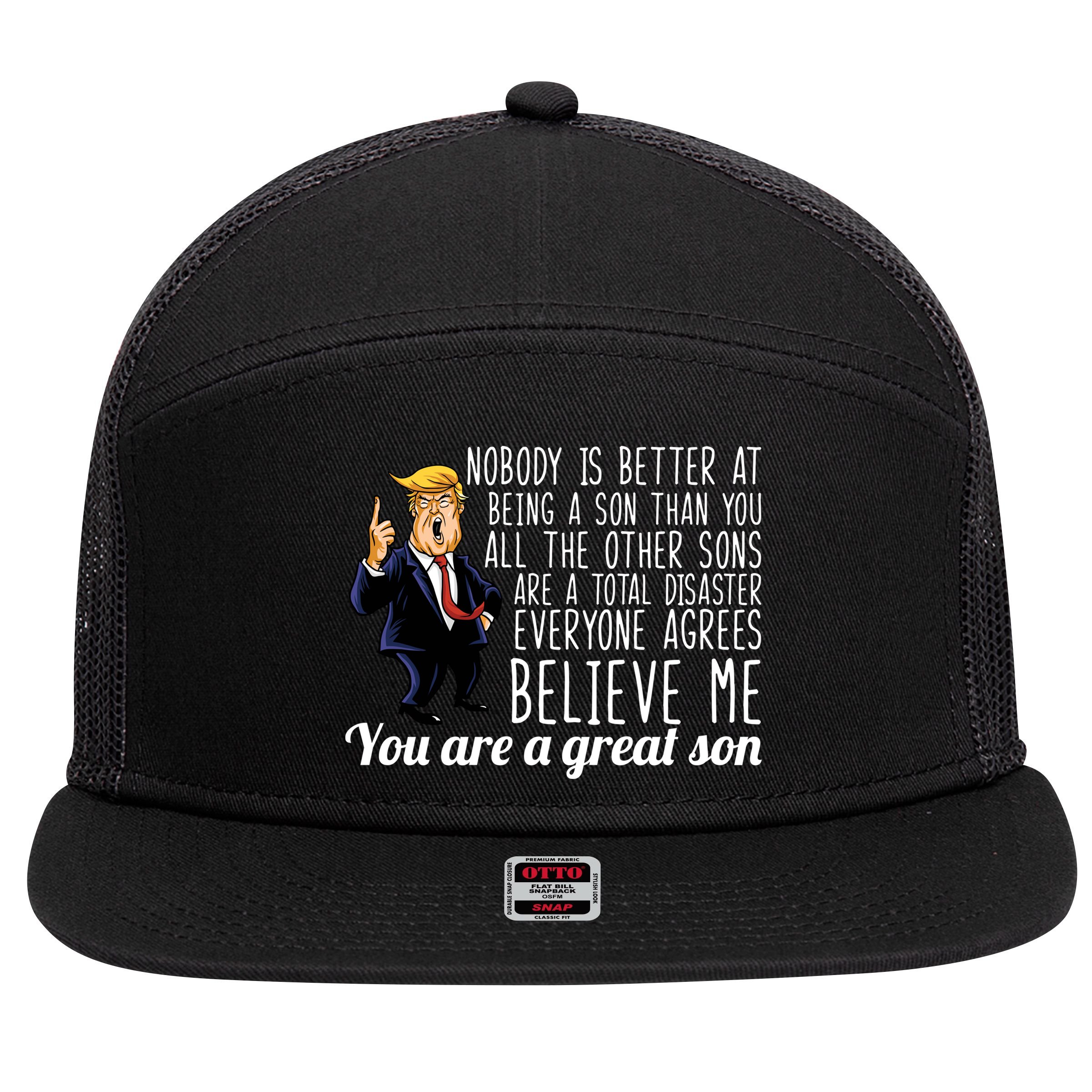 Your A Great Son Donald Trump 7 Panel Mesh Trucker Snapback Hat