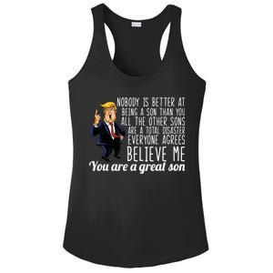 Your A Great Son Donald Trump Ladies PosiCharge Competitor Racerback Tank