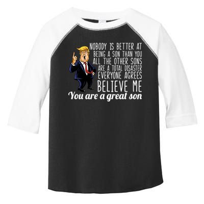 Your A Great Son Donald Trump Toddler Fine Jersey T-Shirt
