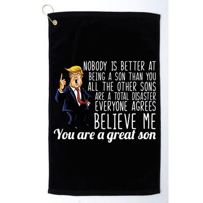 Your A Great Son Donald Trump Platinum Collection Golf Towel