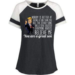 Your A Great Son Donald Trump Enza Ladies Jersey Colorblock Tee