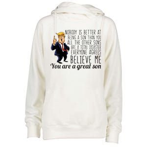 Your A Great Son Donald Trump Womens Funnel Neck Pullover Hood