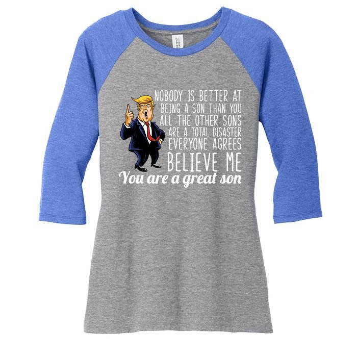 Your A Great Son Donald Trump Women's Tri-Blend 3/4-Sleeve Raglan Shirt