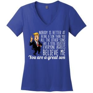 Your A Great Son Donald Trump Women's V-Neck T-Shirt