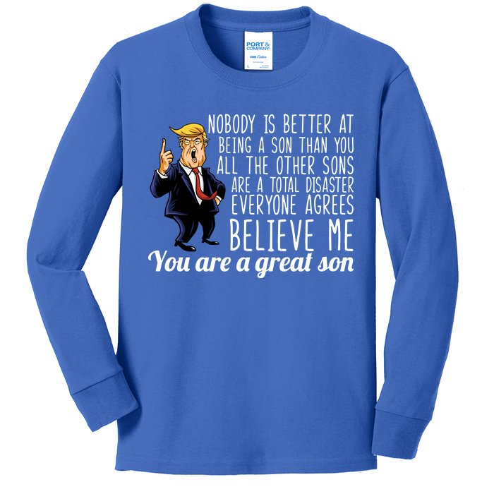 Your A Great Son Donald Trump Kids Long Sleeve Shirt