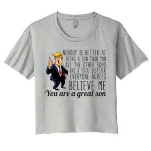 Your A Great Son Donald Trump Women's Crop Top Tee