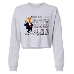 Your A Great Son Donald Trump Cropped Pullover Crew