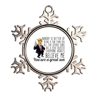 Your A Great Son Donald Trump Metallic Star Ornament