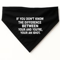 Your and You're Your an Idiot USA-Made Doggie Bandana