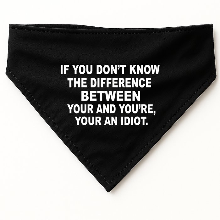 Your and You're Your an Idiot USA-Made Doggie Bandana