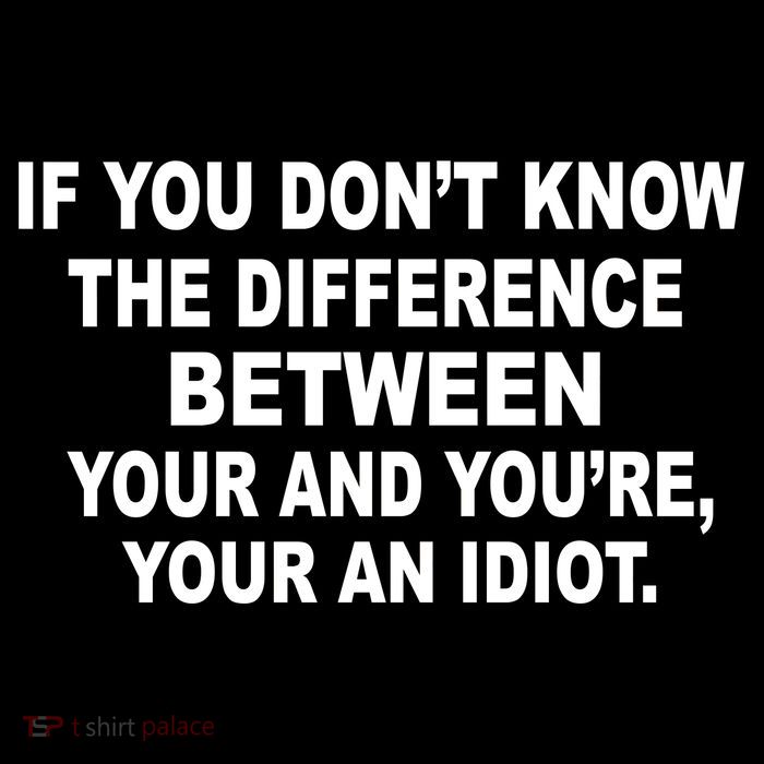 Your and You're Your an Idiot Short Acrylic Beanie