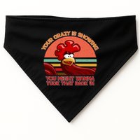 Your Crazy Is Showing Funny Rooster USA-Made Doggie Bandana